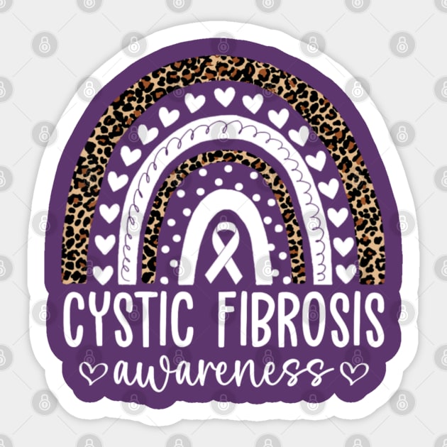 In May We Wear Purple for Cystic Fibrosis Awareness Sticker by Emily Ava 1